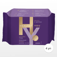 Прокладки женские ночные HEALTHY YOU, 4 упаковки по 7 шт.