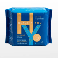 Прокладки женские ежедневные удлиненные HEALTHY YOU, 20 шт. в упаковке