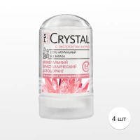 Дезодорант минеральный для тела с экстрактом хлопка, 4 шт. 60 г.