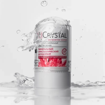 Дезодорант минеральный для тела с экстрактом хлопка, 1 шт. 60 г.