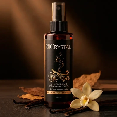 Дезодорант минеральный спрей "Табак и ваниль", 12 шт, 100 мл