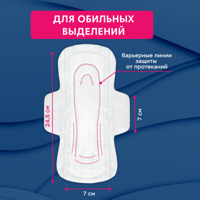 Прокладки  ночные Secrets Lan Целебные масла 4 капли, 7 шт. 4 упаковки, 28 шт